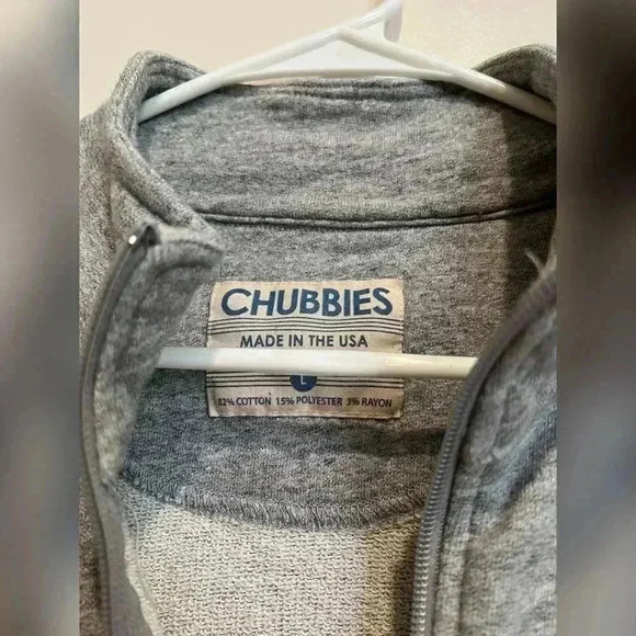 Chubbies Grey “USA” Half Zip Pullover - Picture 3 of 5